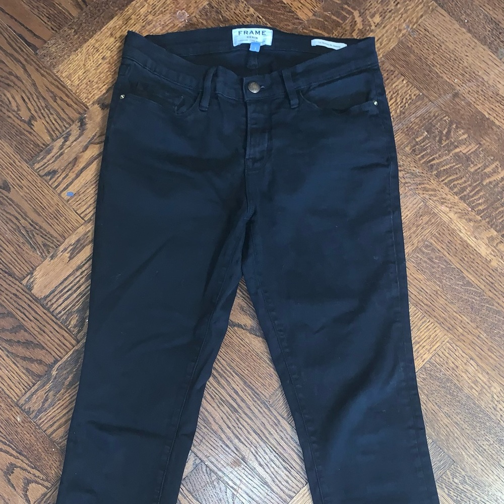 Frame Denim Le Skinny Black High-Rise Skinny Jeans